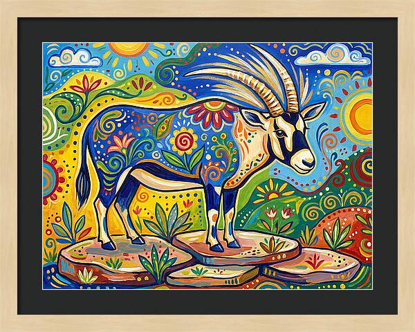 Beisa Oryx In Vibrant Landscape