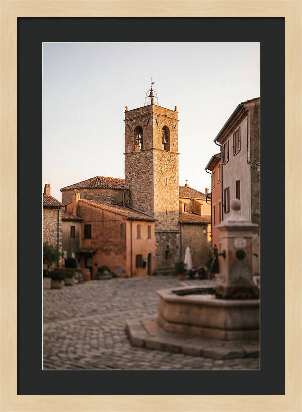 Bell Tower In Village Square
