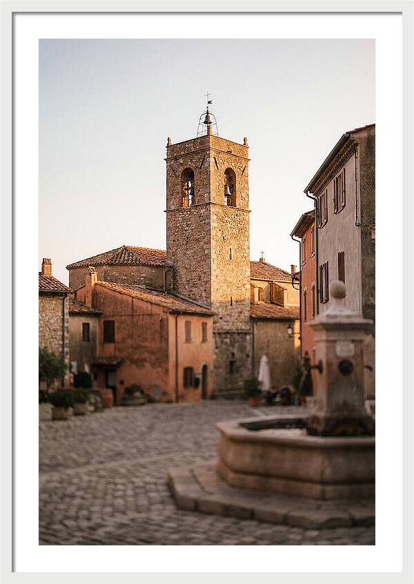 Bell Tower In Village Square