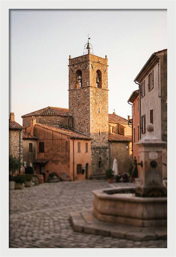 Bell Tower In Village Square