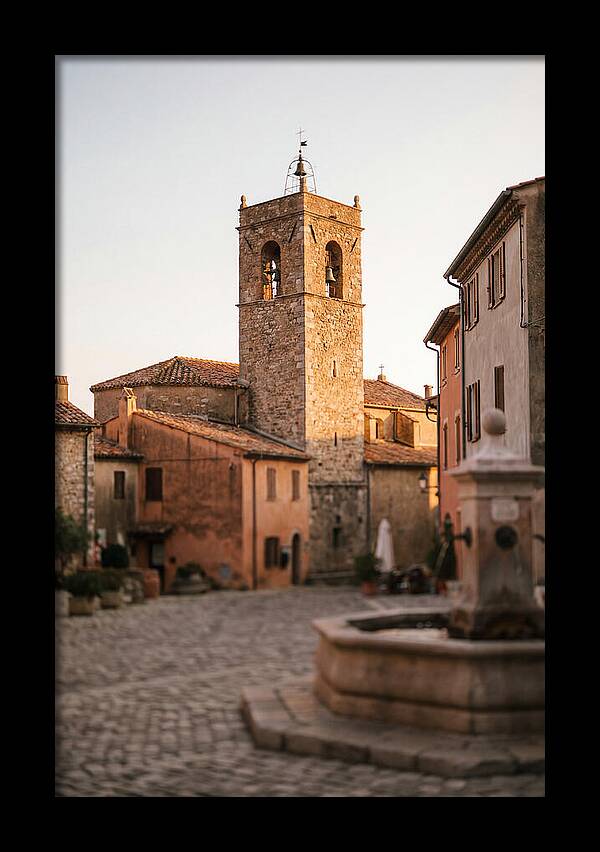 Bell Tower In Village Square