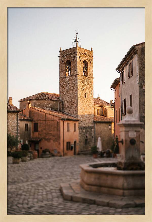 Bell Tower In Village Square