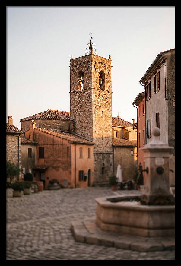 Bell Tower In Village Square