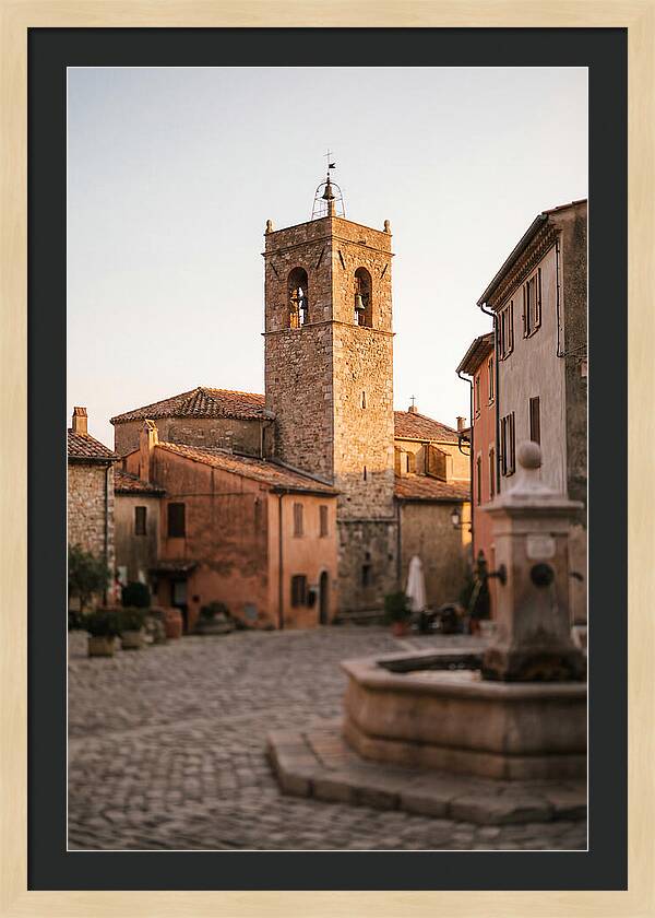Bell Tower In Village Square