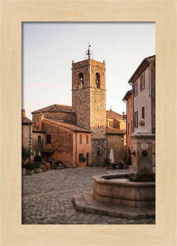 Bell Tower In Village Square