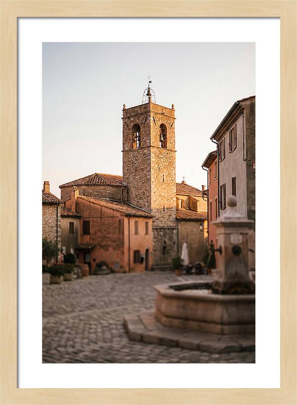Bell Tower In Village Square