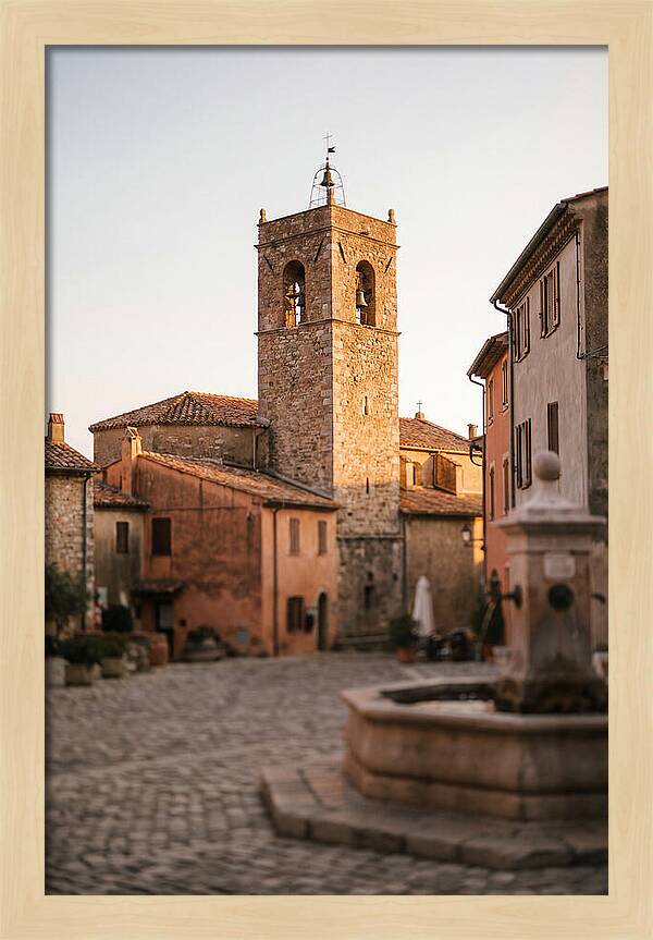 Bell Tower In Village Square