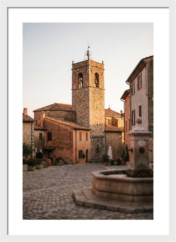 Bell Tower In Village Square