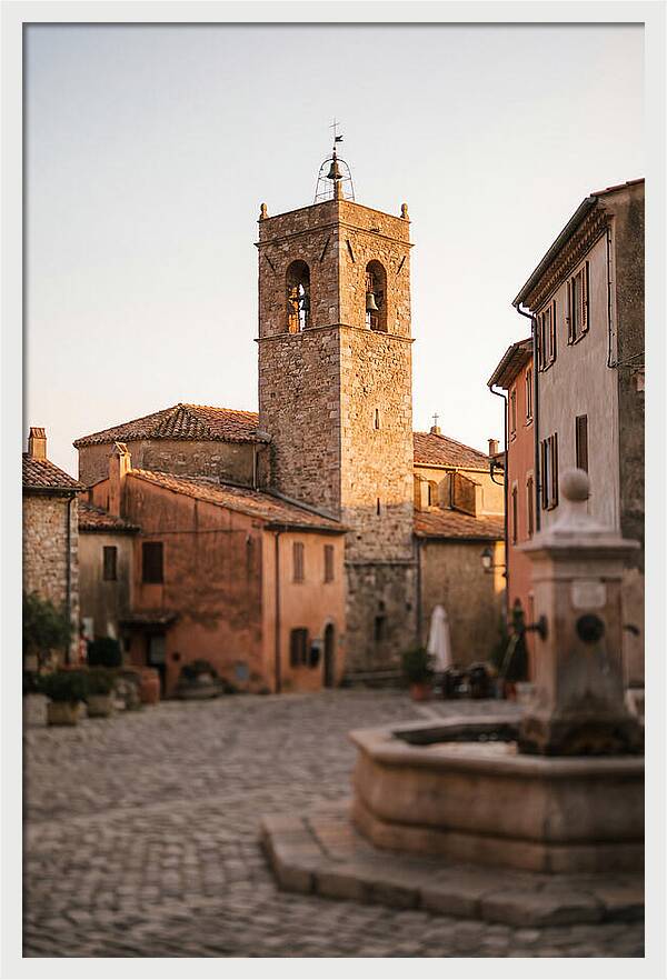 Bell Tower In Village Square