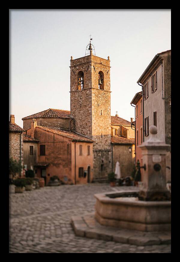 Bell Tower In Village Square