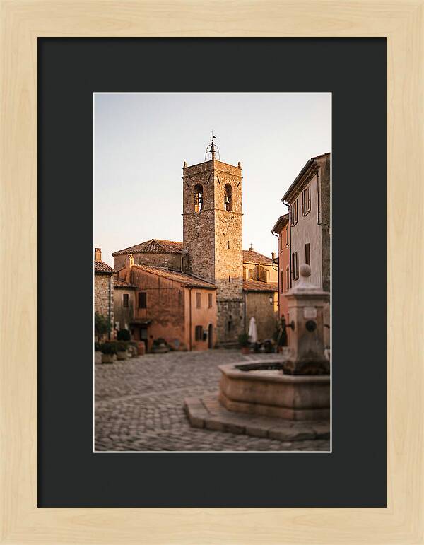 Bell Tower In Village Square