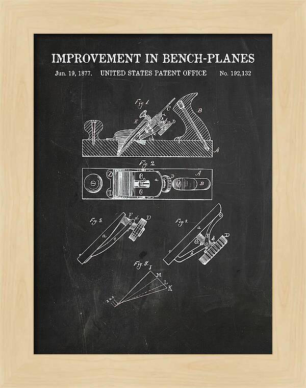 Bench Plane Chalkboard Patent Us192132a