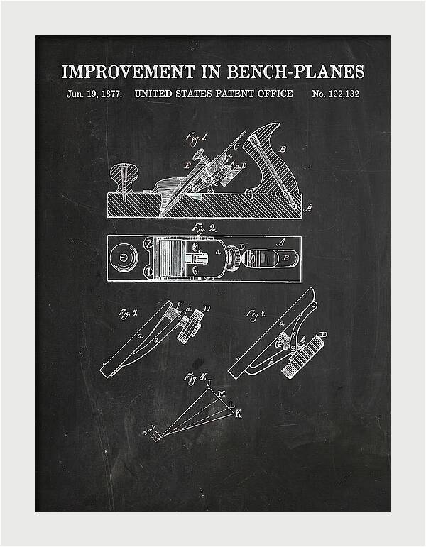 Bench Plane Chalkboard Patent Us192132a