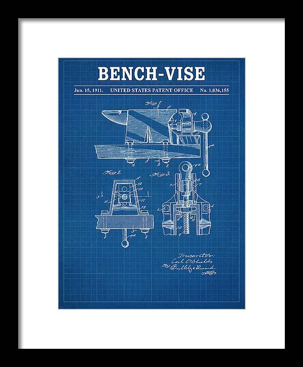 Bench Vise Blueprint Patent Us1036155a