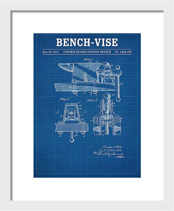 Bench Vise Blueprint Patent Us1036155a