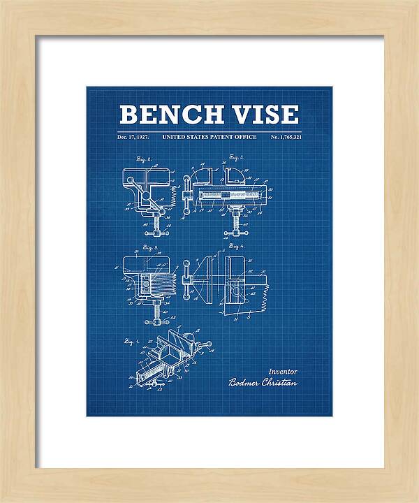 Bench Vise Blueprint Patent Us1765321a