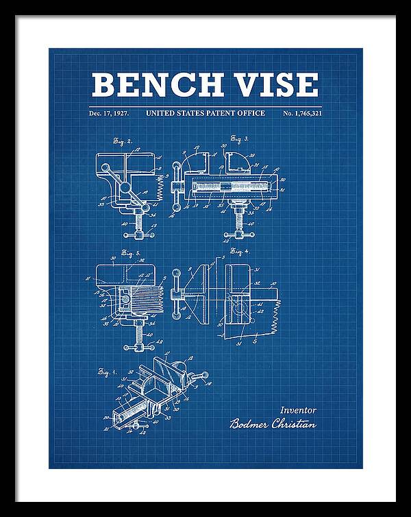 Bench Vise Blueprint Patent Us1765321a