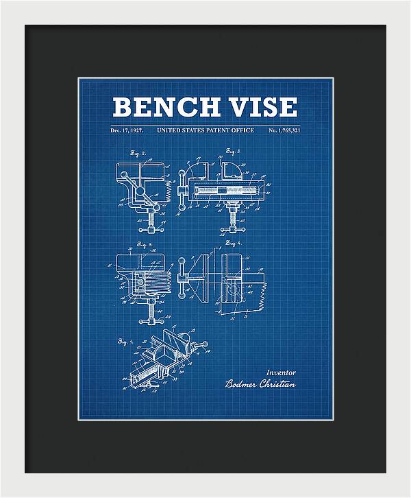 Bench Vise Blueprint Patent Us1765321a