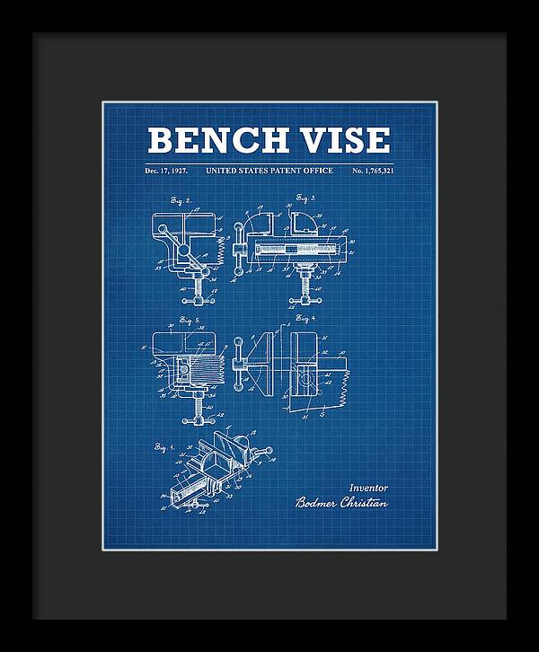Bench Vise Blueprint Patent Us1765321a
