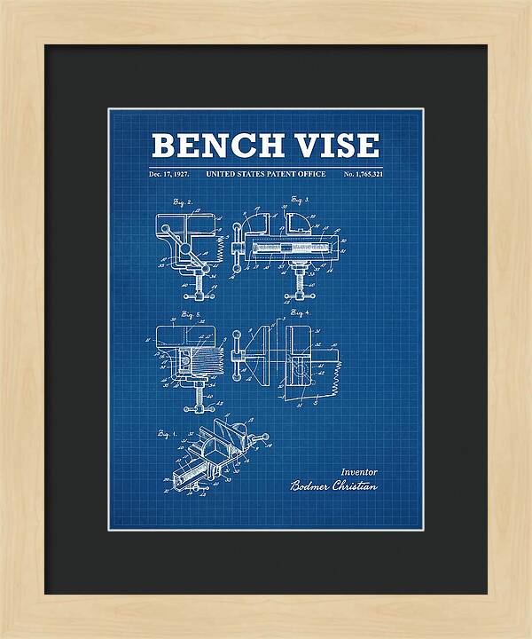 Bench Vise Blueprint Patent Us1765321a