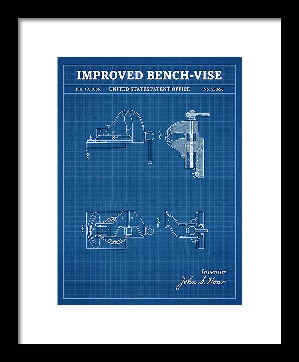 Bench Vise Blueprint Patent Us55656a