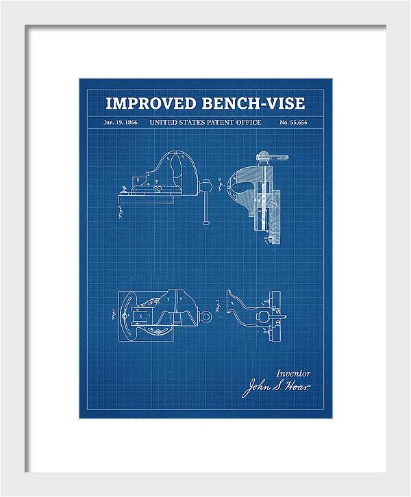 Bench Vise Blueprint Patent Us55656a