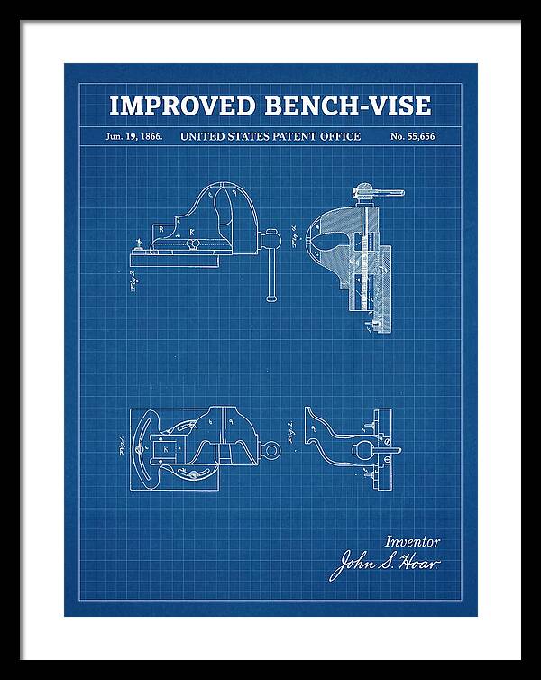 Bench Vise Blueprint Patent Us55656a