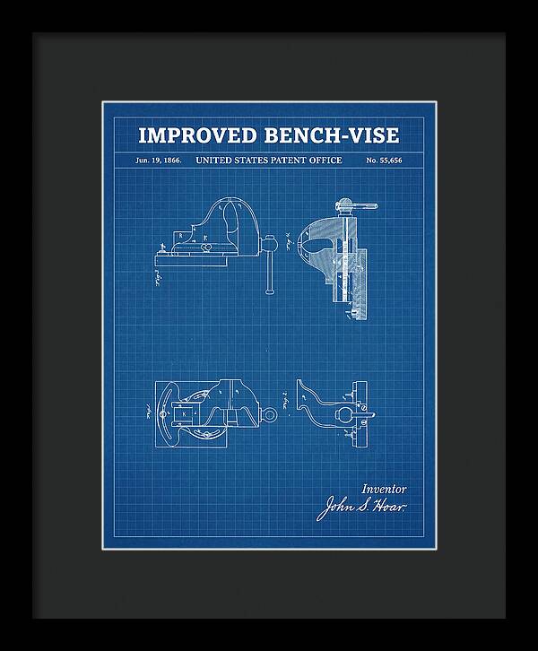 Bench Vise Blueprint Patent Us55656a