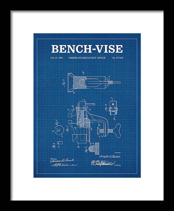 Bench Vise Blueprint Patent Us877695a