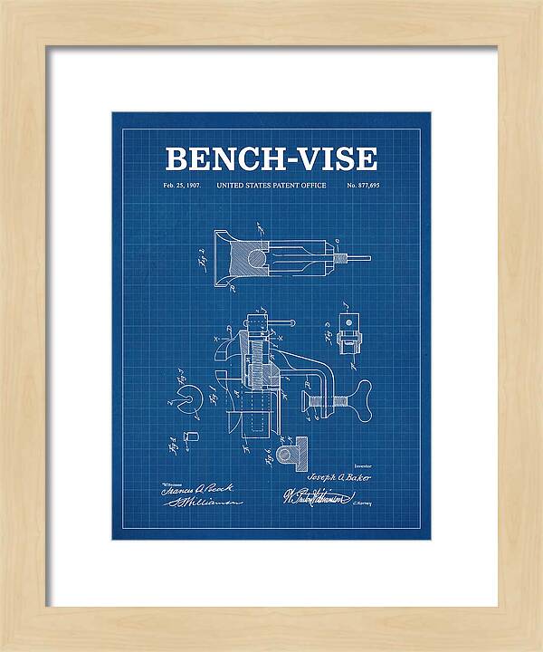 Bench Vise Blueprint Patent Us877695a
