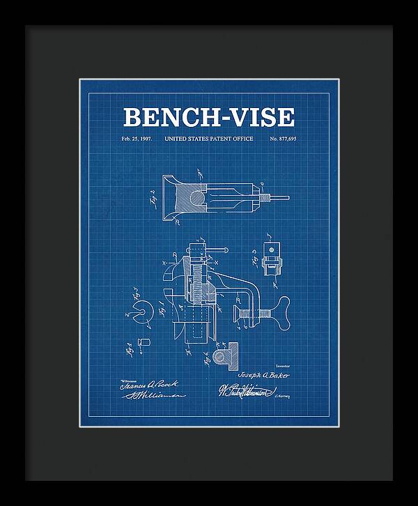 Bench Vise Blueprint Patent Us877695a