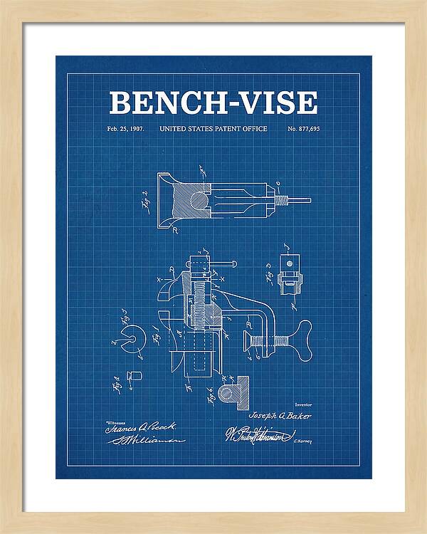 Bench Vise Blueprint Patent Us877695a
