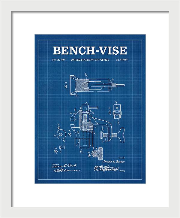 Bench Vise Blueprint Patent Us877695a