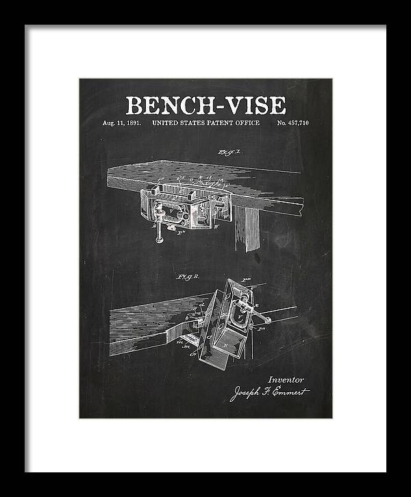 Bench Vise Chalkboard Patent Us457710a