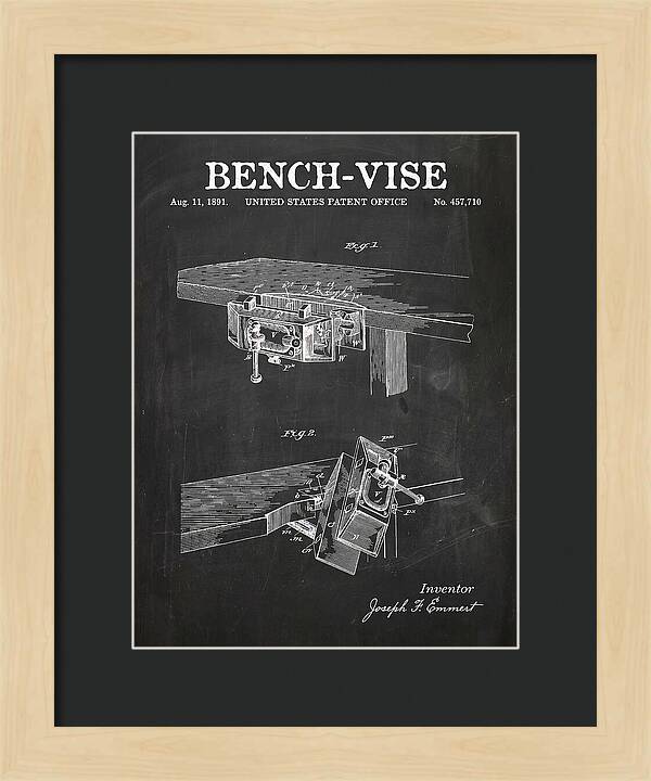 Bench Vise Chalkboard Patent Us457710a