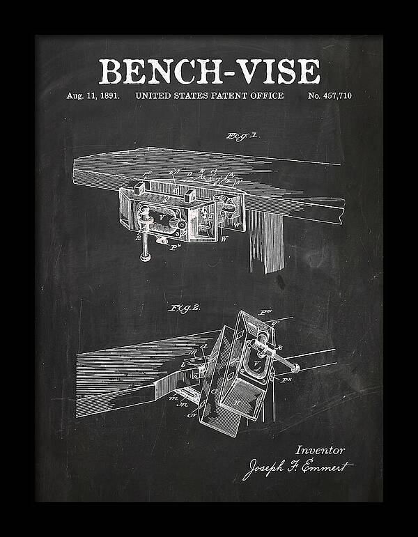 Bench Vise Chalkboard Patent Us457710a
