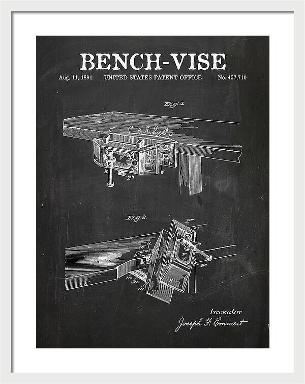 Bench Vise Chalkboard Patent Us457710a