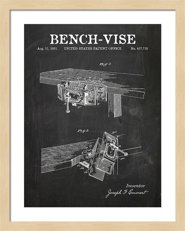 Bench Vise Chalkboard Patent Us457710a