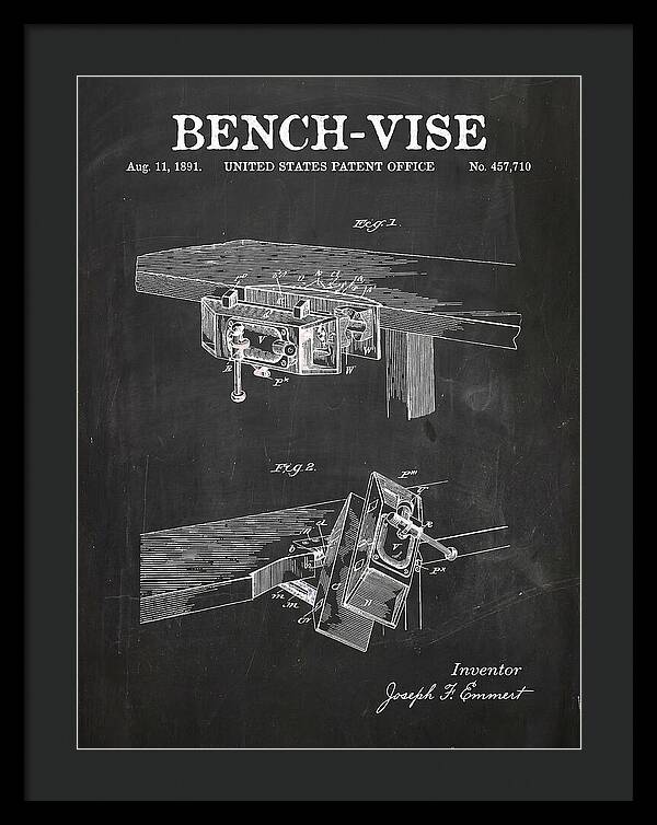 Bench Vise Chalkboard Patent Us457710a