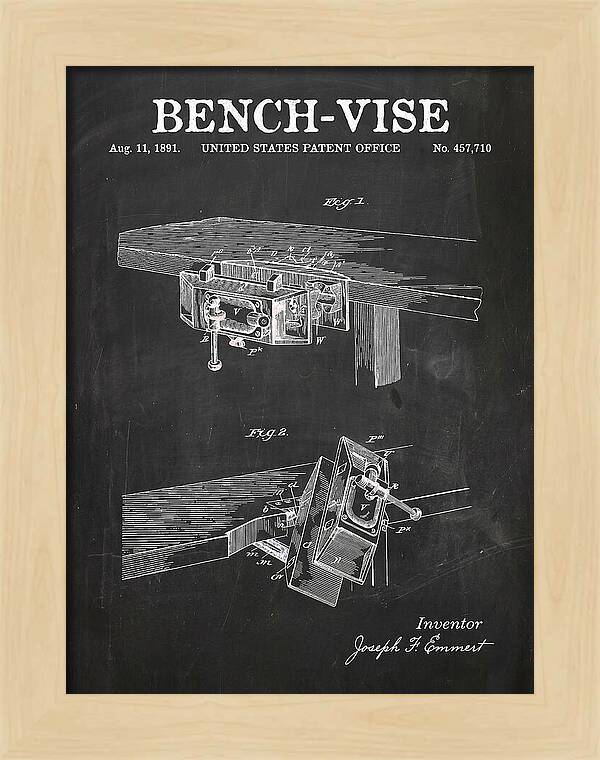 Bench Vise Chalkboard Patent Us457710a