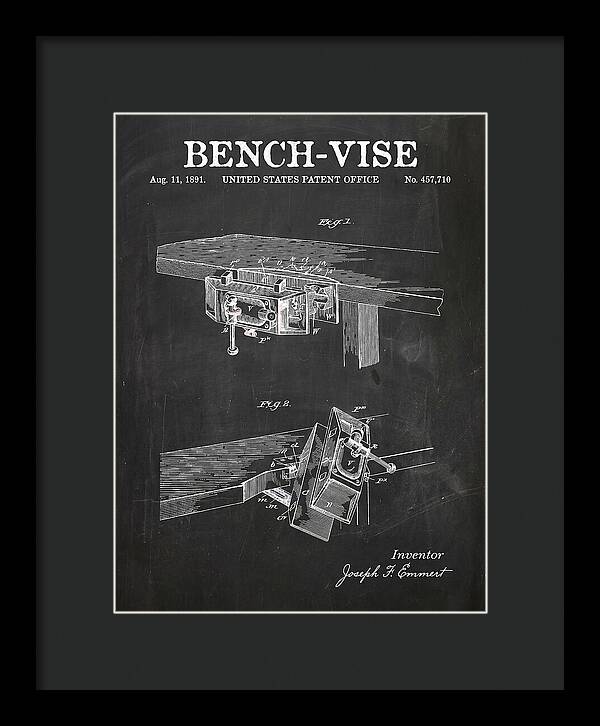 Bench Vise Chalkboard Patent Us457710a