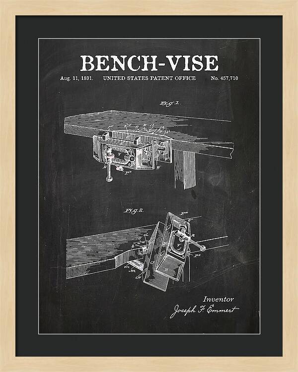 Bench Vise Chalkboard Patent Us457710a