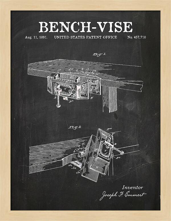 Bench Vise Chalkboard Patent Us457710a