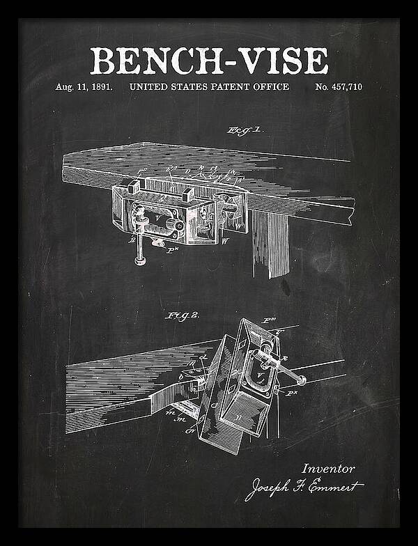 Bench Vise Chalkboard Patent Us457710a