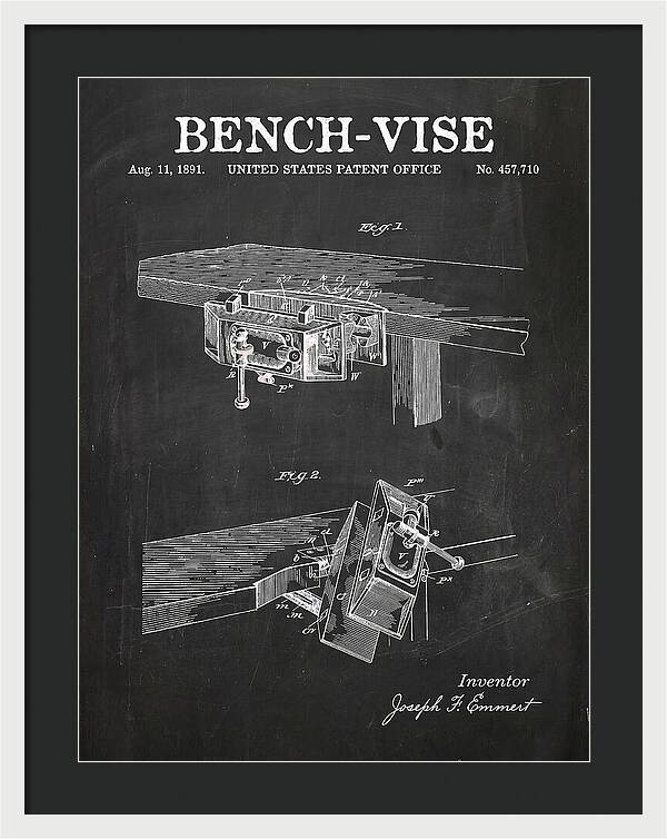 Bench Vise Chalkboard Patent Us457710a