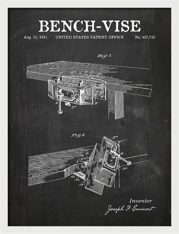 Bench Vise Chalkboard Patent Us457710a