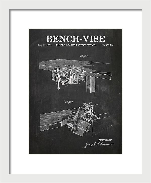 Bench Vise Chalkboard Patent Us457710a