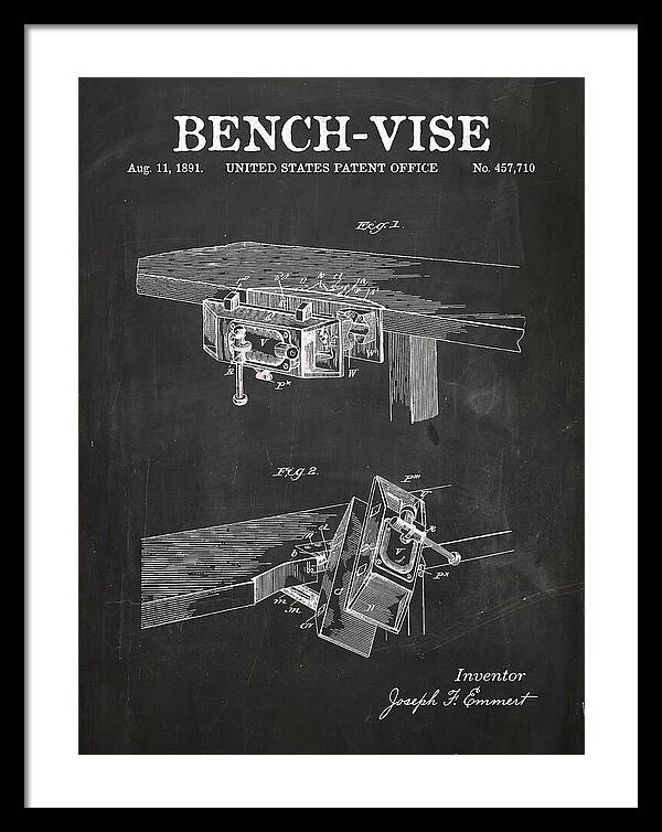 Bench Vise Chalkboard Patent Us457710a
