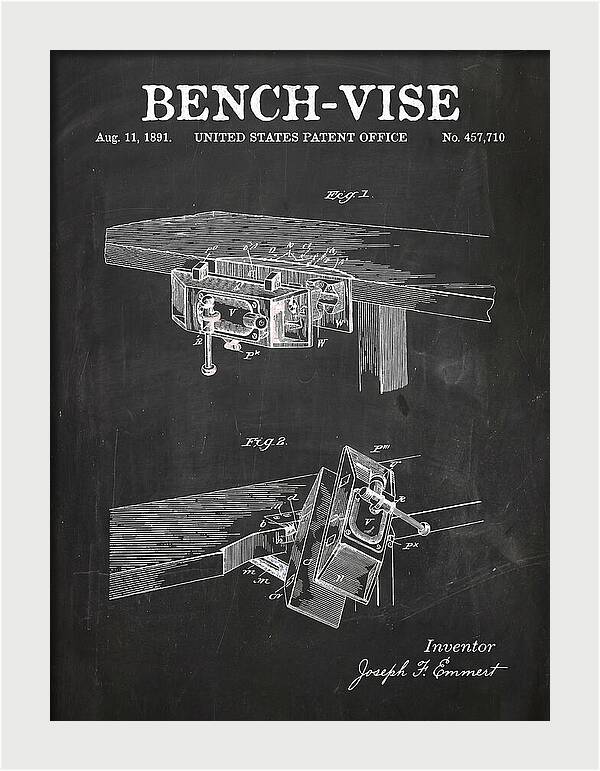Bench Vise Chalkboard Patent Us457710a