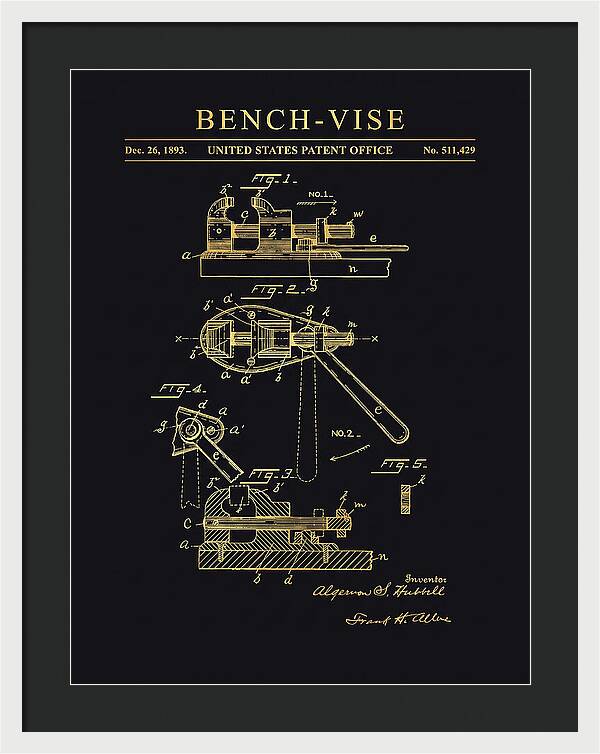 Bench Vise Gold Patent Us511429a
